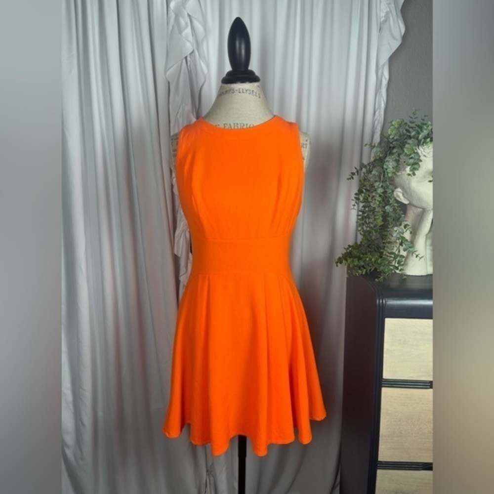 GB Bright Orange Sleeveless Mini Dress Size Large